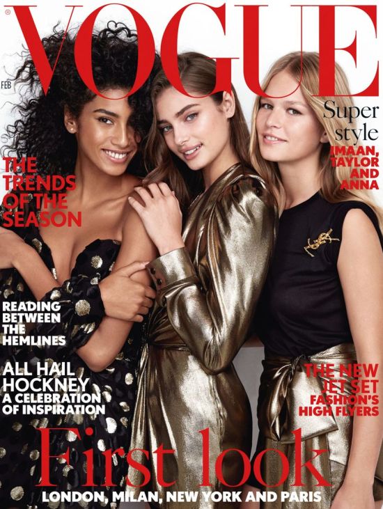 Supermodels Cover British Vogue February 2017 Issue